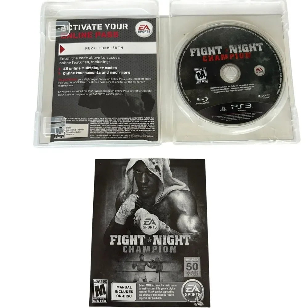 FIGHT NIGHT CHAMPION PlayStation 3 PS3 Complete in Case! EA Sports ~ 50+ Boxers!